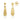 9ct Yellow Gold Polished Bombe Drop Earrings