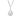 Silver Swirly Drop Cubic Zirconia Necklace