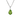 White Gold Oval Rub Over Peridot Pendant