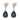 Silver Pear London Blue Topaz Earrings