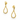 Yellow Gold Twisted Teardrop Stud Earrings