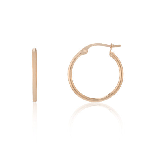 9ct Rose Gold Hoop Earrings