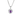 Silver Round Amethyst Necklace