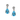 Silver Sparkling Blue Topaz Pear Drop Earrings