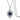 Silver Art Deco Marquise Style Blue Topaz Necklace