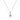 Silver Glimmer Teardrop Necklace With White Topaz
