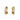 Yellow Gold Cubic Zirconia Wave Earrings