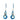 Titanium Blue Linked Drop Earrings