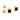 Gold Garnet Square Stud Earrings