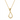 Yellow Gold Open Twisted Teardrop Necklace