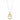 Two Tone Double Oval Sparkling Cubic Zirconia Necklace
