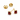 Gold Small Square Garnet Stud Earrings