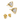 Gold Triangle Gemstone Earrings