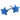 Titanium Blue Star Stud Earrings