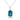 9ct White Gold London Blue Topaz Octagon Necklace