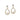 Yellow Gold Halo Teardrop Earrings With Shell Pearl