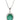 Silver Emerald Cluster Necklace