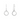 Silver Open Round Drop Earrings