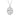 Silver Oval Halo Cubic Zirconia Necklace