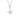 Silver Princess Cut Drop Necklace