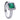 Silver Green Cushion Pave Set Ring