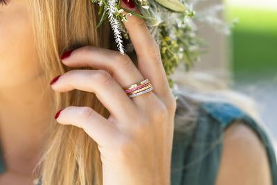 Stackable band rings on sale
