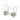 Silver and Gold Double Heart Drop Earrings | Fennesjewellery.