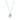Silver Turquoise Wave Circle Necklace