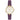 Ladies Purple Leather Watch With Yellow Gold Dial